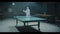 Ghost playing table tennis pingpong