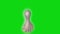 Ghost Poltergeist Spectre Apparition Turns Green Screen 3D Rendering Animation