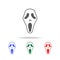 Ghost Scream Mask Halloween Concept icon. Elements of Halloween in multi colored icons. Premium quality graphic design icon. Simpl