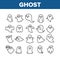 Ghost Spectre Funny Collection Icons Set Vector
