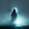 Ghost Spirit Ghostly Figure Apparition Halloween Float Fog Creepy Horror Generative AI