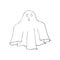 Ghost symbol of Halloween. Spook character of horror. Mystical Nightmare