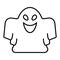 Ghost thin line icon. Halloween ghost vector illustration isolated on white. Phantom outline style design, designed for