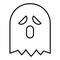 Ghost thin line icon. Phantom vector illustration isolated on white. Wraith outline style design, designed for web and