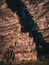 The ghost village of Old Kahib, Russia, Republic of Dagestan. Vertical view