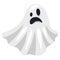 Ghost white spooky costume, Halloween scary flying silhouette