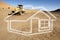 Ghosted House Outline Above Construction Site and Tractor