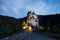 Ghostly Eltz Castle whit light painting