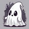 Ghostly Giggles Cute Halloween Ghost Clipart