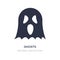 ghosts icon on white background. Simple element illustration from Halloween concept