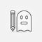 Ghostwriter outline concept icon