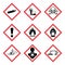 GHS 9 New Hazard Pictogram. Hazard warning sign WHMIS , isolated vector illustration