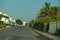 Ghubra park fence and road, Muscat, Oman