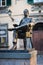 Giacomo Puccini\'s bronze statue in Lucca, Italy