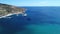 Gialos Platis on Sifnos island in the Cyclades in Greece aerial view
