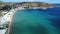 Gialos Platis on Sifnos island in the Cyclades in Greece aerial view