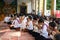 An Giang, Vietnam - Dec 6, 2016: Champa Buddhists in temple at ordination ceremony that change the Vietnamese young men to be adul