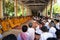 An Giang, Vietnam - Dec 6, 2016: Champa Buddhists and yong monks in temple at ordination ceremony that change the Vietnamese young