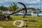 Giant anchor at Gustavia waterfront at St Barts