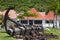 Giant anchor at Gustavia waterfront at St Barts