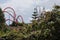 Giant attraction `Roller coaster`, dead loop, barrel and other dangerous entertainment