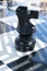 Giant black Chess Knight Horse Pieces figure