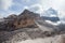 Giant boulders expanse at the foot of Tofana summit