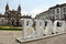 Giant BRAGA sign in the Carlos Amarante Square, Braga, Portugal