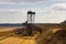 Giant bucket wheel excavator