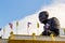 Giant Buddha Statue at Wat Huay Mongkol temple,