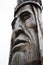 Giant carved wooden Native American head statue