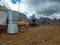 Giant coffee machines at the old wind mill Molino de Viento near Mogan, Gran Canaria island, Spain