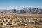 Giant construction site in the suburbs of Yazd, Iran, in the middle of the desert, with dozens of houses being built