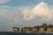 Giant cumulus clouds above cliffs at Cape Foulwind