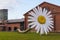 A giant daisy by Jani Rattya and Antti Stockell in front of Foru