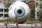 Giant eyeball sculpture