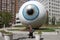 Giant eyeball sculpture