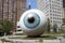 Giant eyeball sculpture