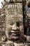 Giant face in rock at Bayon Temple