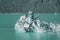 Giant floating icebergs on Tasman Glacier Lake in Aoraki Mount Cook National Park, South Island of New Zealand