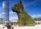 The giant floral sculpture Puppy in Guggenheim