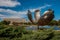 Giant flower (Floralis Generica) in Buenos Aires, Argentina