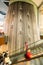 Giant fountain with flying sculpture of an diver in Dubai Mall