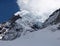 Giant glacier at Nirekha mountain summit, Himalayas, Nepal