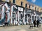 Giant graffiti art in Shoreditch, East London England UK