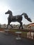 Giant horse sculpture outside the Kempinski Marsa Malaz in Qatar