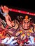 Giant illuminated Nebuta float in Nebuta Warasse, Aomori, Japan