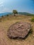 Giant Iron Age stone jars on wooded hill. Xiangkhoang Plateau, L