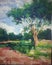 Giant isolate tree impressionism acrylic oil painting