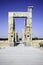 Giant lamassu statues guarding Gate of All Nations in ancient Persepolis, capital of Achaemenid Empire in Shiraz, Iran.